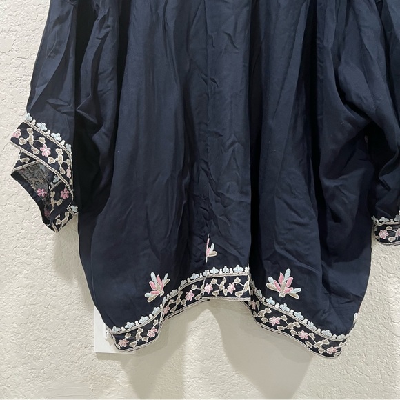 J.Jill open front embroidered ruana Kimono Size S-L - Picture 7 of 7